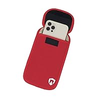 EMF Blocking Cell Phone Sleeve - EMF Blocking Pouch That Fits Most Cell Phones - Updated Version (Red, Large)
