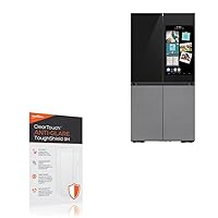 BoxWave Screen Protector Compatible with Samsung Bespoke Family Hub+ Smart Refrigerator - ClearTouch Anti-Glare ToughShield 9H (2-Pack), Anti-Glare 9H Tough Flexible Film Screen Protector