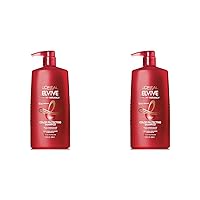 Elvive Color Vibrancy Protecting Shampoo, for Color Treated Hair, Shampoo with Linseed Elixir and Anti-Oxidants, for Anti-Fade, High Shine, and Color Protection, 28 Fl Oz (Pack of 2)