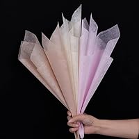OUKEYI 145 Sheets Korean of Cotton Wrapping Flower Paper Non-Woven Floral Wrapping Paper, Waterproof Pleated Withdrawable Flower Bouquet Lining Paper Flower Shop Supplies Floral Gift Packaging Paper