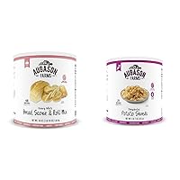 Augason Farms Honey White Bread Scone & Roll Mix Emergency Food Storage #10 Can & Dehydrated Potato Shreds 1 lb 7 oz (pack of 1)