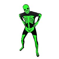 Morphsuits Adult Skeleton Costume Men Glow In The Dark Scary Bones Bodysuit Halloween Costumes