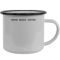 Mama Needs Coffee - Stainless Steel 12oz Camping Mug, Black