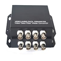 4 Channels Video Over Fiber Optic Media Converters for Camera Surveillance Include Transmitter and Receiver
