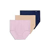 Jockey Women's Underwear No Panty Line Promise Tactel Brief - 3 Pack, Light/Faded Mauve/Just Past Midnight, 6