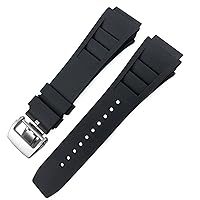 Rubber Watchband 20x25mm Fit for Richard Spring Bar Silicone Mille Sport Watch Strap Soft Waterproof Wristband