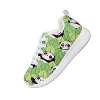 Children Casual Shoes Boy and Girl Cute Panda Design Shoes Shock Absorption Wear Resistant Soft Comfortable Jogging Walking Shoes Indoor and Outdoor Sports