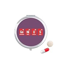 Chemical Element Science Ge Ni U S Pill Case Pocket Medicine Storage Box Container Dispenser