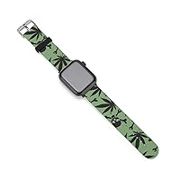 Cannabis Leafs Skulls Silicone Strap Sports Watch Bands Soft Watch Replacement Strap for Women Men