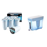 ZeroWater Official Replacement Filter (6-Pack) and 23-Cup 5-Stage Water Filter Dispenser