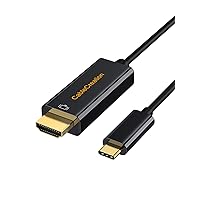 CableCreation USB C to HDMI Cable 3FT Male to Male, Thunderbolt 3/4 Compatible for Home Office, 4K@30Hz for Galaxy S24/S24 Ultra/S24+/MacBook Pro/Air/M1，iPad Pro - Black