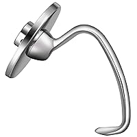 Dough Hook for Kitchenaid Stand Mixer 4.5QT and 5QT, Mixer Dough Attachments for Kitchenaid, Stainless Steel, Dishwasher Safe