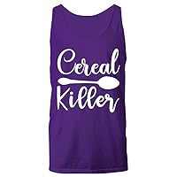 Cereal Killer Clothing Plus Size Classic Tops Tees Women Men Unisex Tank Top Purple Sleeve Less T-Shirt