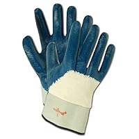 MAGID 1591PM MultiMaster Nitrile 3/4 Coated Gloves with Safety Cuff, Medium, Blue (One Dozen)