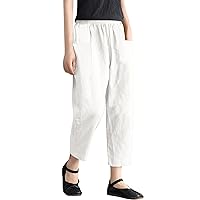 Womens Distressed Sweatpants and Linen Lace Up Elastic Waist Pants with Pocket Women Long Sleeve Button Down