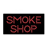 LED Smoke Shop Sign for Business, Super Bright LED Open Sign for Tobacco Shop, Electric Advertising Display Sign for Vaporizer Store Business Store Storefront Window Decor.