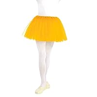 Yellow Tulle Tutu For Kids - One Size Fits All (Pack Of 6) - Perfect For Parties & Performances
