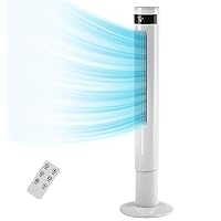 R.W.FLAME Tower Fan with Remote Control,Standing fan for office, Oscillation fan, 3 Wind Modes,Time Settings,LED Display(43