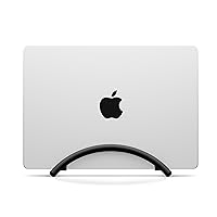 Twelve South BookArc Flex | Space-Saving Vertical Stand to Organize Work & Home Office for Apple MacBooks/Laptops, Black