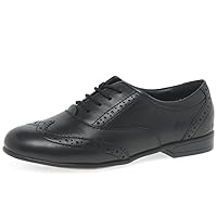 Startrite Matilda Black Leather Girls Lace Up Brogue School Shoes 8.5