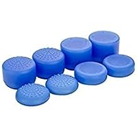 Pack of 8 pcs Analog Controller Gamepad Raised Antislip Thumb Stick Grips Thumbsticks Joystick Cap Cover for PS5, PS4, PS3, Switch Pro, Xbox one, Xbox 360, Wii U, PS2 Controller (Blue)