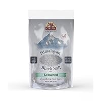 Himalayan Black Salt with Seaweed Soothing Mineral Soak Leaves Feet Feeling Cleansed,Refreshed and Relaxed No Parabens,No Silicones,No Sulfates For All Skin Types Made In USA 16oz