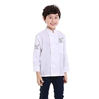 TopTie Custom Kid's Chef Coat Personalized Cook Uniform Heat Transfer Embroidered Halloween Costum