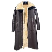 Shearling Jacket Women Sheepskin Leather Jacket Winter Overcoat Long Fur Jacket Trench Coat