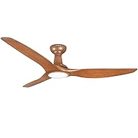 Venta 64 Inch ETL Listed 3 Blade Ceiling Fan with Lights Remote Control - Natural Wood Color w/LED Light & Timer - Reversible Quiet DC Motor w/ 6-Speed for Bedrooms, Indoor, Outdoor Fans for Patios