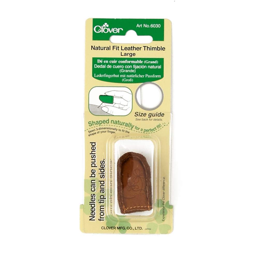 Clover Natural Fit Leather Thimble Large