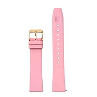 Arbon Premium Silicone Watch Bands - Quick Release - Soft Rubber - Waterproof - Interchangable Replacement Bands - Premium Assorted Colors (20 MM, Pink/Rose Gold)