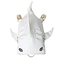 Shark Backpack 3D Shark Bag Zipper Large Capacity Rucksack Novelty Purse Trendy Portable Kids Backpack with Handle for Mobile Phones Wallets Cosmetics School White