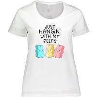 inktastic Easter Just Hangin' with My Peeps Women's Plus Size T-Shirt