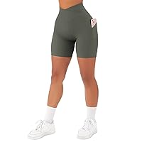 SUUKSESS Women Cross Workout Shorts with Pockets 5