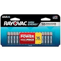 Rayovac High Energy AAA Batteries (16 Pack), Alkaline Triple A Batteries
