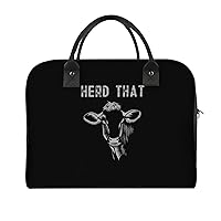 Herd That Cow Travel Tote Bag Large Capacity Laptop Bags Beach Handbag Lightweight Crossbody Shoulder Bags for Office