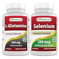 Best Naturals L-Glutamine 500 mg & Selenium 200 mcg