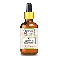 Pure Spearmint Essential Oil (Mentha spicata) with Glass Dropper Steam Distilled 50ml (1.69 oz)