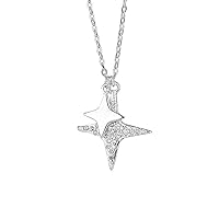 S990 Star Pendant Female Ear Pendant Sterling Silver Necklace