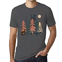 Men's Graphic T-Shirt Nature Forest Moon Eco-Friendly Limited Edition Short Sleeve Tee-Shirt Vintage Birthday