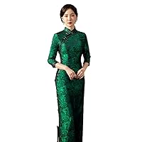 Chinese style retro cheongsam long slim fit Tang dress