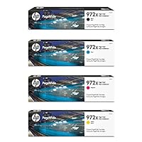 Hp Printing 972X Genuine PageWide Color and Black High Yield Toner Set (F6T84AN, L0R98AN, L0S01AN, L0S04AN) Hp Printing 972X Genuine PageWide Color and Black High Yield Toner Set (F6T84AN, L0R98AN, L0S01AN, L0S04AN)