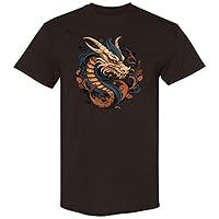 Lunar New Year of The Wood Dragon Graphic t-Shirt 100% Cotton for Men, Women, Kids Short Sleeve tees