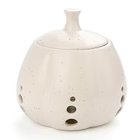 BosilunLife Garlic Keeper for Counter - Garlic Container Storage with Lid Large Garlic Keeper Ceramic for Kitchen Garlic Holder Countertop to Keep Your Garlic Cloves Fresh Longer