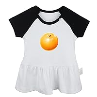 Fruit Pear Pattern Cute Dresses, Newborn Infant Baby Girls Princess Dress, Toddler Kids Novelty Ruffles Cotton Clothes