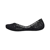 Melissa Campana Papel Flats for Women - Comfortable, Stylish & Flexible Slide-On Closed-Toe Jelly Flat Shoes with Hollow Interwoven Cut Out Design