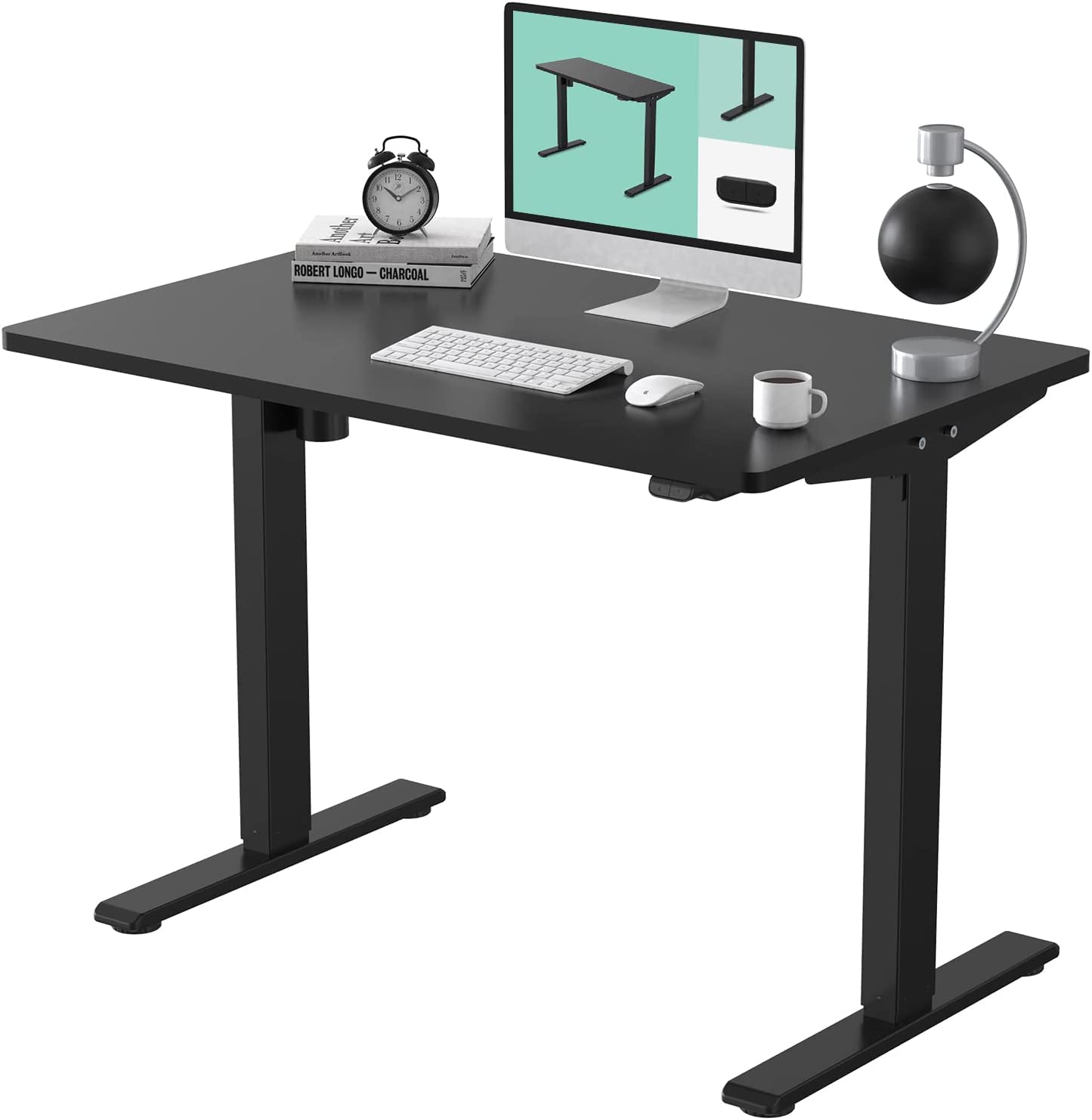 Mua FLEXISPOT Standing Desk 48 x 30 Inches Height Adjustable Desk Electric  Sit Stand Desk Home Office Desks Whole Piece Desk Board (Black Frame +  Black top,2 Packages) trên Amazon Mỹ chính hãng 2023 | Fado