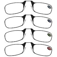 ThinOptics Find Your Strength Clarity Kit Rectangular Reading Glasses, Black, 44.45 mm + 2.5
