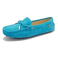 Minishion Womens Loafers & Slip-ons Suede Driving Shoes YB9602