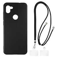 Orbic Q10 4G LTE Case + Universal Mobile Phone Lanyards, Neck/Crossbody Soft Strap Silicone TPU Cover Bumper Shell for Orbic Q10 4G LTE